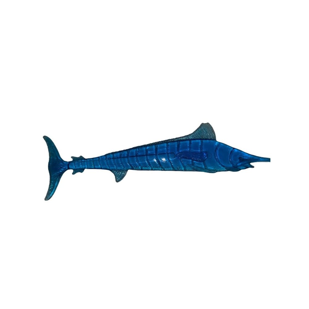 Vintage Blue Sword Fish 1965 Plastic Swizzle Stir‎ Stick